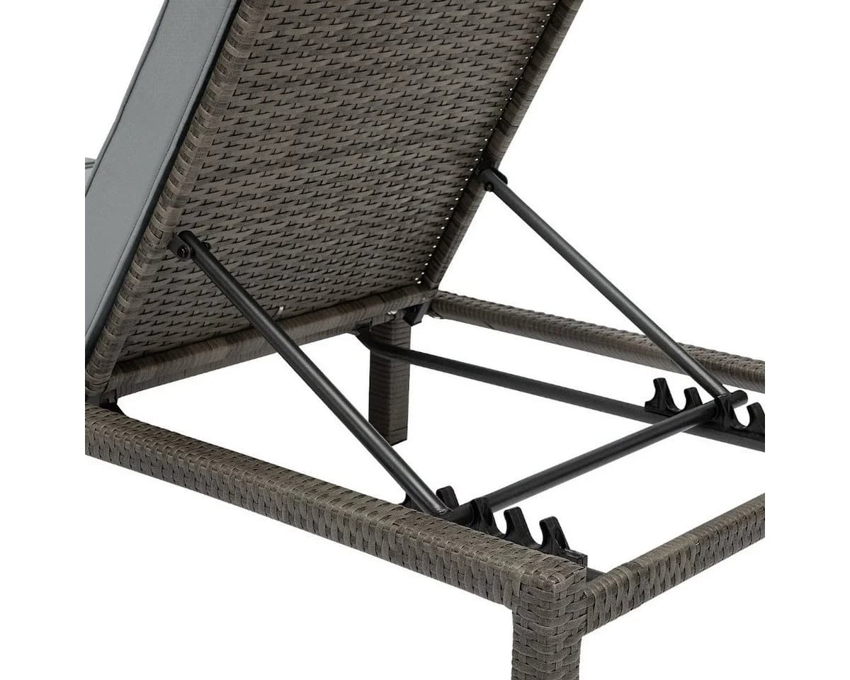 SVITA PEACH Gartenliege Polyrattan 5-fach verstellbar - Bild 5