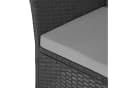SVITA Gartenbank CHICAGO 2-Sitzer Polyrattan Schwarz mit Tisch Bild 4