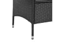 SVITA Gartenbank CHICAGO 2-Sitzer Polyrattan Schwarz mit Tisch Bild 5