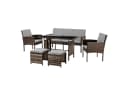 SVITA Gartenlounge-Set DENVER 6-tlg. Braun/Grau Polyrattan mit Kissen Bild 2