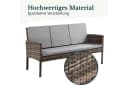 SVITA Gartenlounge-Set DENVER 6-tlg. Braun/Grau Polyrattan mit Kissen Bild 4