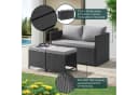 SVITA Gartenlounge-Set ATHINA Polyrattan Schwarz Bild 3