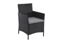 SVITA Balkonset BROOKLYN BISTRO 3-tlg. Schwarz Polyrattan mit Kissen Bild 3