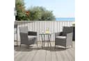 SVITA Balkonset BROOKLYN BISTRO Grau 3-tlg. Polyrattan mit Kissen Bild 1