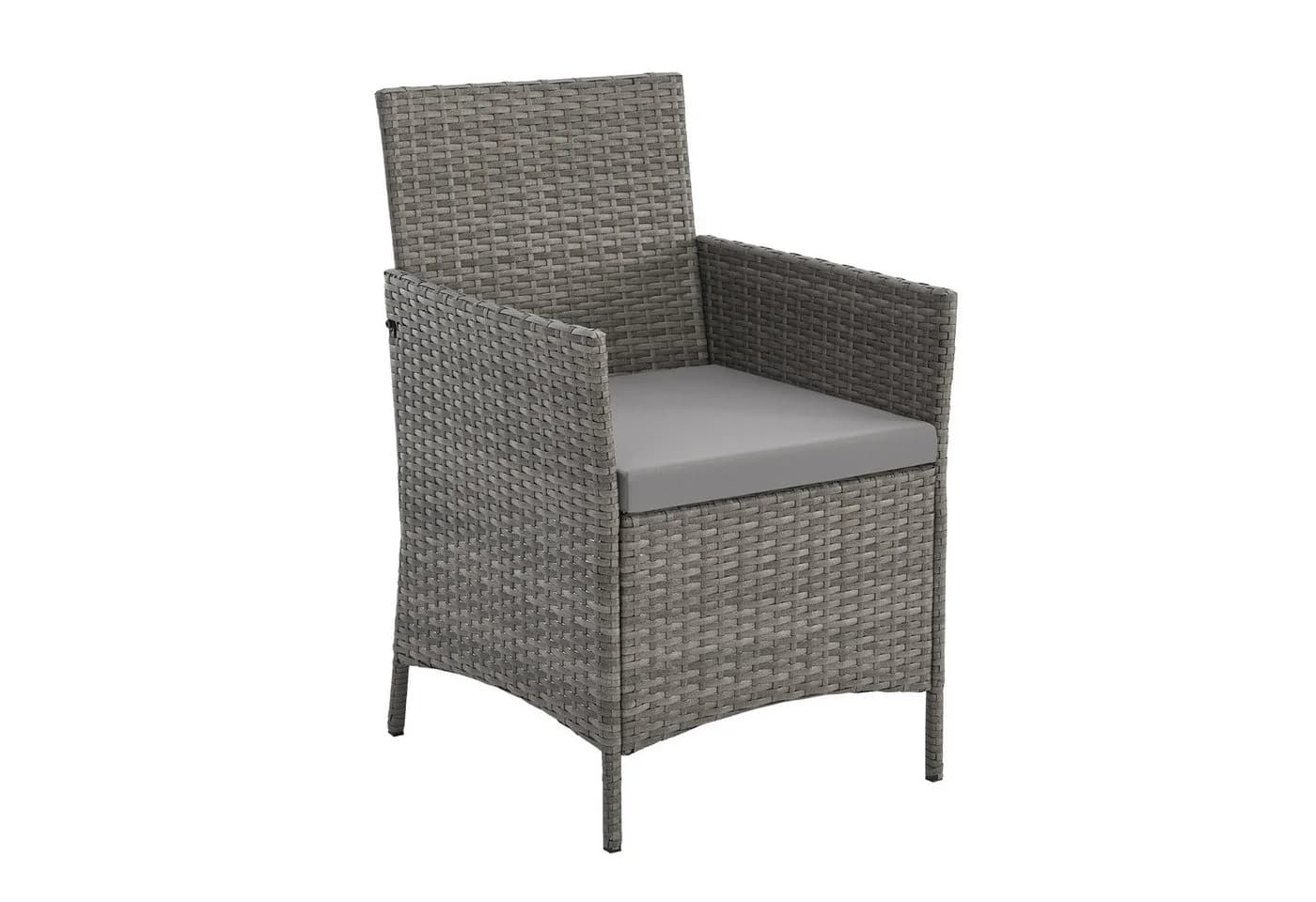 SVITA Balkonset BROOKLYN BISTRO Grau 3-tlg. Polyrattan mit Kissen - Bild 3