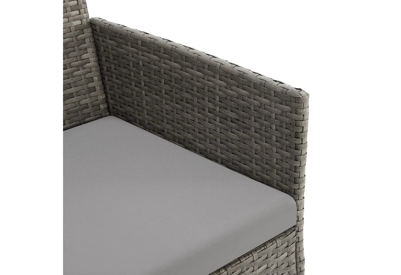SVITA Balkonset BROOKLYN BISTRO Grau 3-tlg. Polyrattan mit Kissen - Bild 5