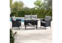 SVITA Garten-Essgruppe DALLAS Polyrattan 4-teilig Outdoor Set Bild 1