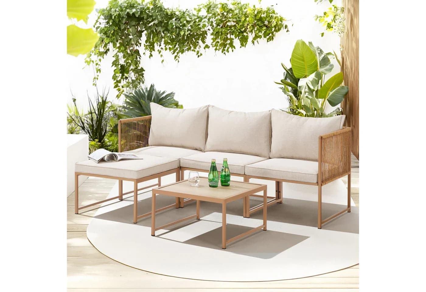 SVITA Gartenlounge-Set DETROIT Modular Beige