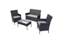SVITA Sitzgruppe BROOKLYN 4-tlg. Gartenlounge Beige Polyrattan Bild 2