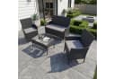 SVITA Sitzgruppe BROOKLYN 4-tlg. Gartenlounge Beige Polyrattan Bild 3