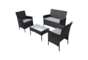 SVITA Sitzgruppe BROOKLYN 4-tlg. Gartenlounge Beige Polyrattan Bild 4