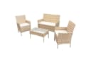SVITA Sitzgruppe BROOKLYN 4-tlg. Gartenlounge Beige Polyrattan Bild 2