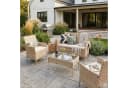 SVITA Sitzgruppe BROOKLYN 4-tlg. Gartenlounge Beige Polyrattan Bild 3