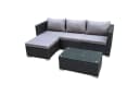 SVITA Loungeset QUEENS 5-tlg. Gartenlounge Grau Schwarz Polyrattan Bild 2