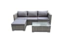 SVITA Loungeset QUEENS 5-tlg. Grau Poly Rattan mit Tisch Bild 5