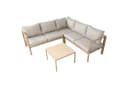 SVITA Gartenlounge-Set MISSOURI 4-tlg. Beige Verzinkter Stahl mit Glasplatte Bild 2