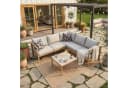 SVITA Gartenlounge-Set MISSOURI 4-tlg. Beige Verzinkter Stahl mit Glasplatte Bild 3