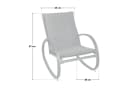 SVITA Gartenstuhl EIBY DELUXE Schaukelstuhl Outdoor Blau/Hellgrau Bild 5