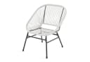 SVITA Balkonset TULUM 3-teilig Weiß Polyrattan mit Tisch Bild 4