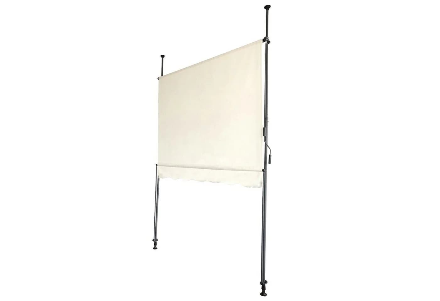 SVITA Klemmmarkise Beige Handkurbel ohne Bohren