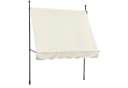 SVITA Klemmmarkise Beige Handkurbel ohne Bohren Bild 2