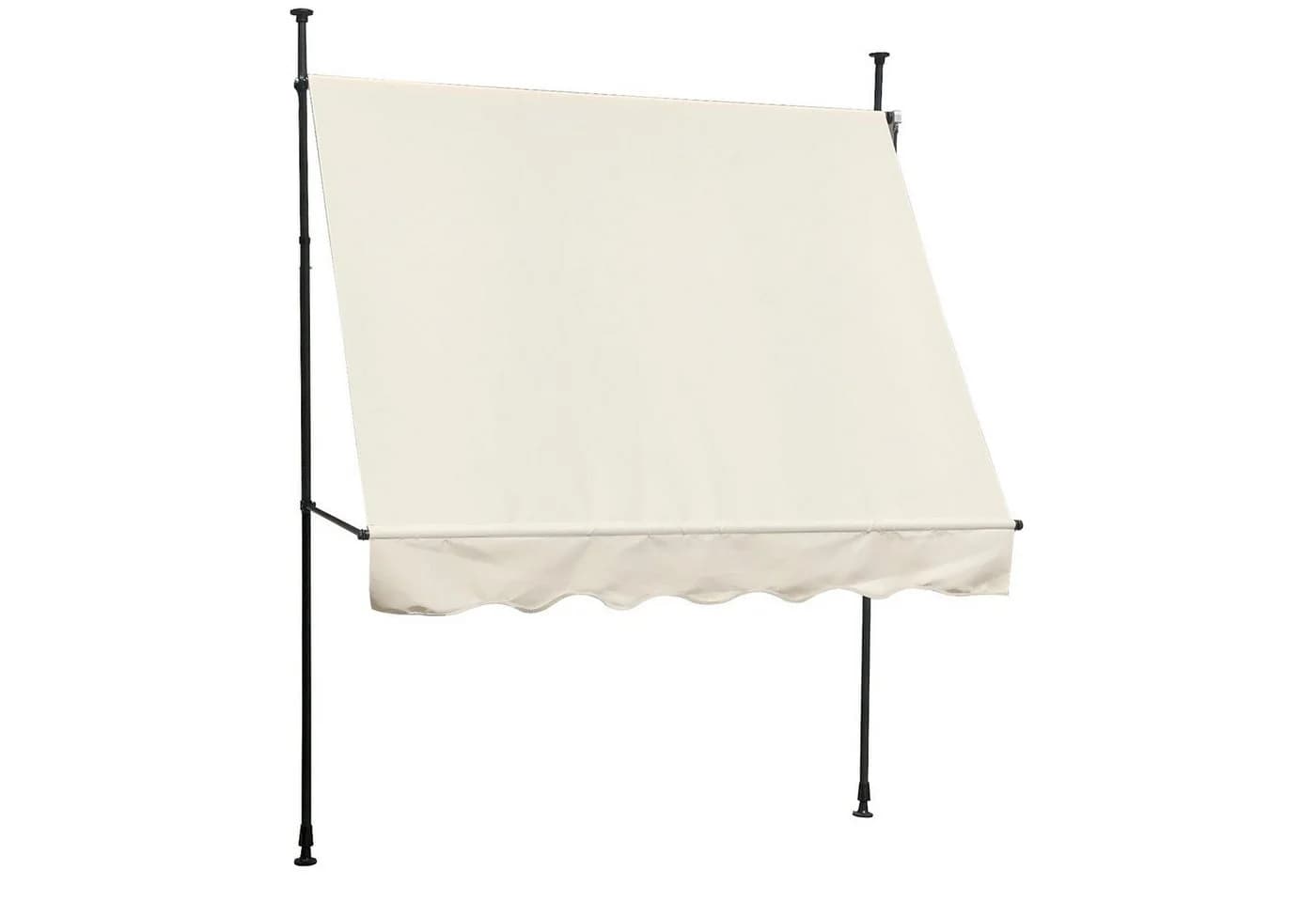 SVITA Klemmmarkise Beige Handkurbel ohne Bohren - Bild 2
