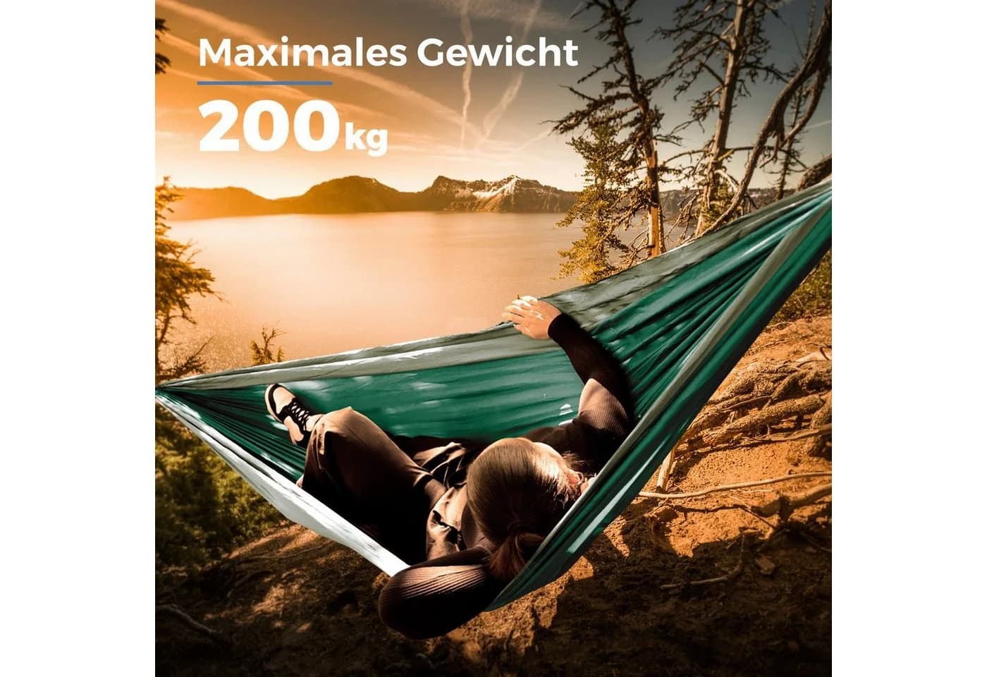 Hängematte aus Fallschirmnylon - Minimalistisch und Outdoor-tauglich - Bild 3