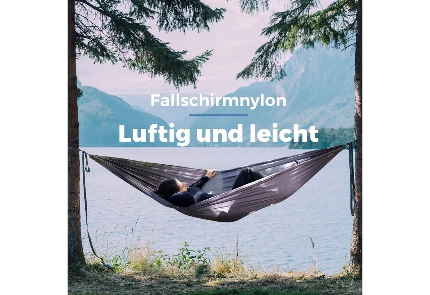 SVITA Outdoor Hängematte Dunkelgrau Fallschirmnylon