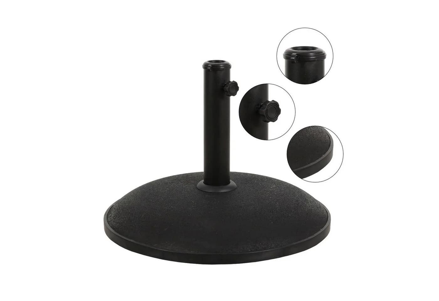 SVITA Betonschirmständer Schwarz Verbundbeton 15kg