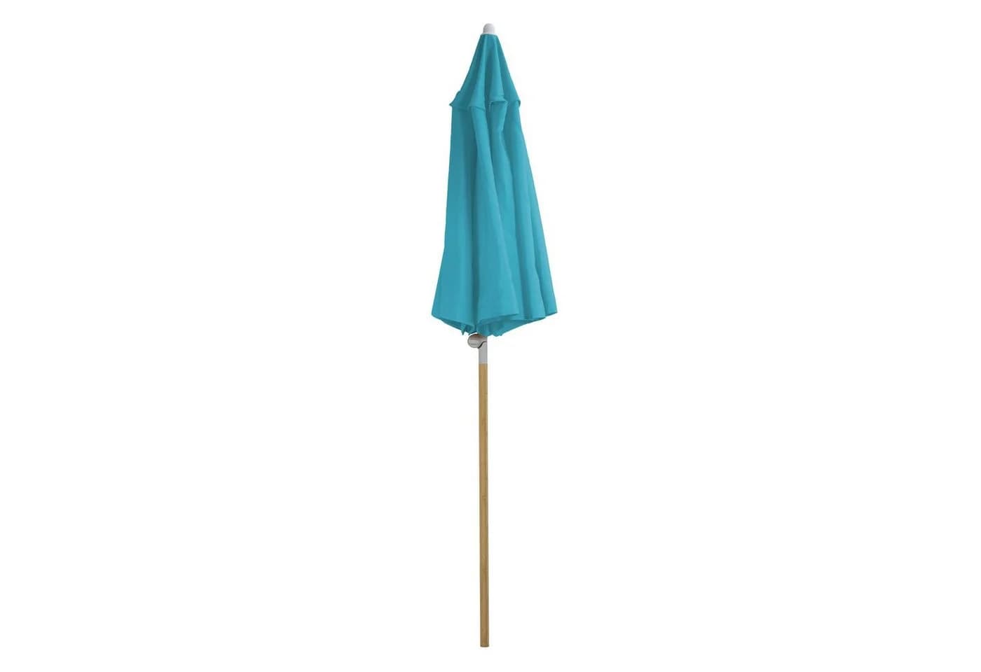 SVITA Sonnenschirm Bambus mit Betonständer, knickbar, blau - Bild 5
