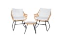 SVITA AMALFI Balkonset Rattan Outdoor Sitzgruppe Natur Creme Bild 2