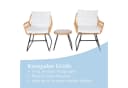 SVITA AMALFI Balkonset Rattan Outdoor Sitzgruppe Natur Creme Bild 3