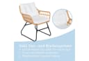 SVITA AMALFI Balkonset Rattan Outdoor Sitzgruppe Natur Creme Bild 5