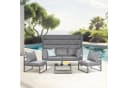 SVITA Gartenlounge-Set MAUI 4-tlg. mit Dach Grau Bild 1