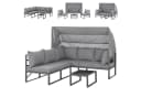 SVITA Gartenlounge-Set MAUI 4-tlg. mit Dach Grau Bild 2