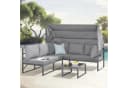SVITA Gartenlounge-Set MAUI 4-tlg. mit Dach Grau Bild 3