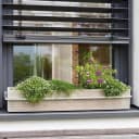 matrasa Blumenkastenhalter FLORA Silber Aluminium Verstellbar Bild 1