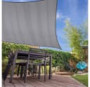 Lumaland Sonnensegel Rechteck 2x3 Meter hellgrau HDPE Bild 1
