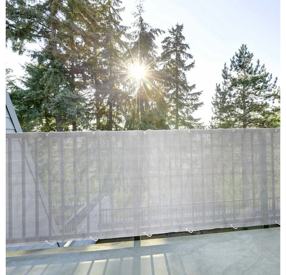 Lumaland Balkonsichtschutz Hellgrau 0,9x5m HDPE - Bild 5