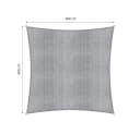 Lumaland Sonnensegel 4x4m Quadrat Grau HDPE UV-Schutz Bild 3