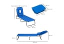 Outsunny Klappbare Gartenliege mit Gesichtsloch und 3 Kissen Blau Bild 3
