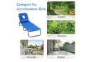 Outsunny Klappbare Gartenliege mit Gesichtsloch und 3 Kissen Blau Bild 5