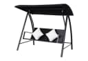 Outsunny Hollywoodschaukel 3-Sitzer Schwarz mit Kissen Bild 1