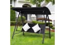 Outsunny Hollywoodschaukel 3-Sitzer Schwarz mit Kissen Bild 2
