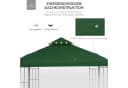 Outsunny Pavillon-Ersatzdach 3x3 m Grün Polyester Bild 4