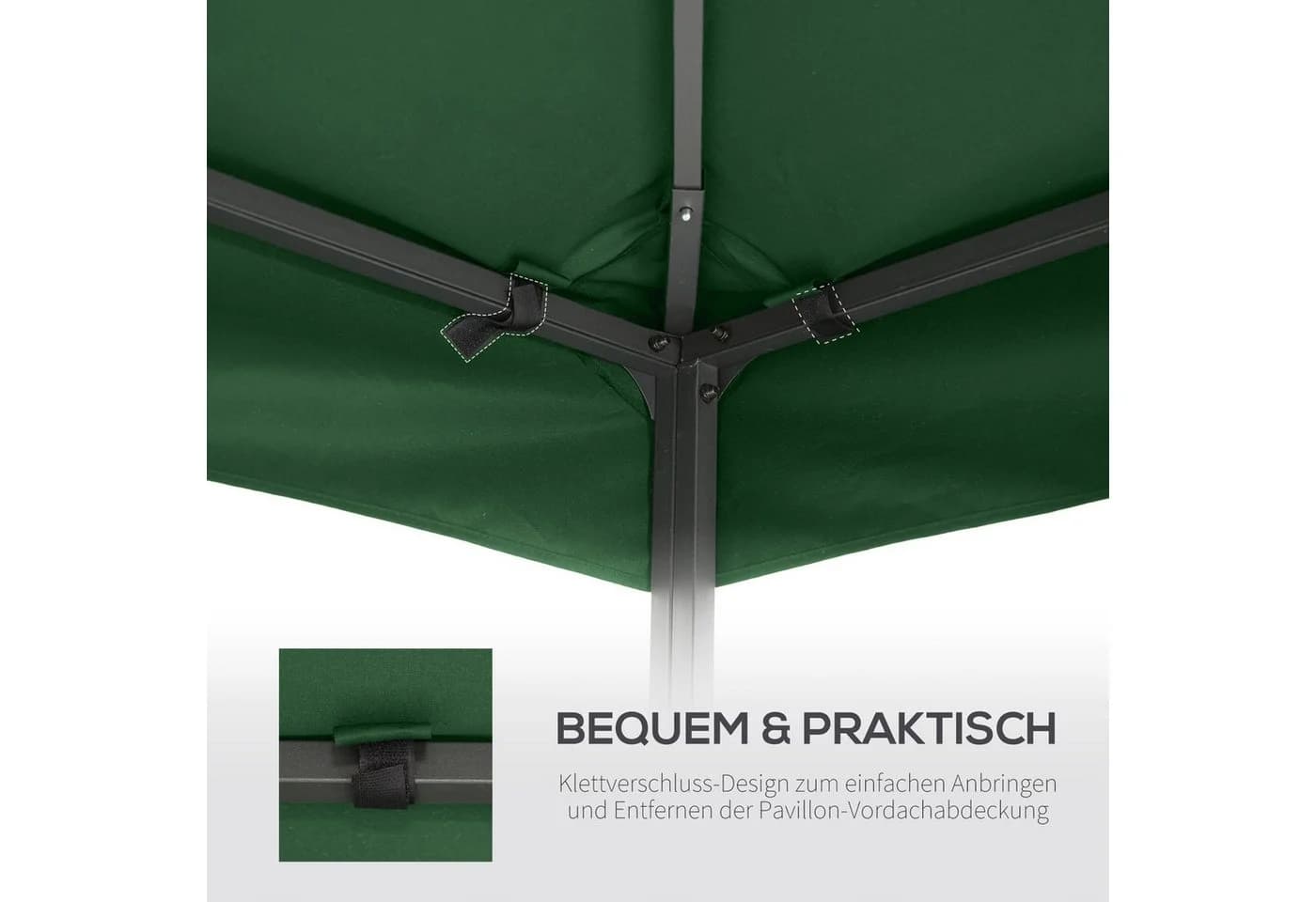 Outsunny Pavillon-Ersatzdach 3x3 m Grün Polyester - Bild 5