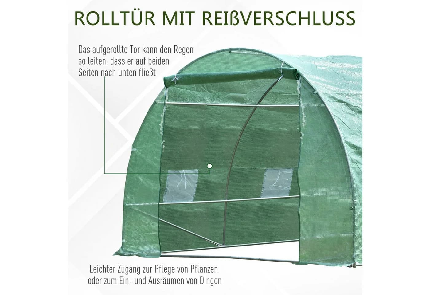 Outsunny Foliengewächshaus Grün - Bild 5