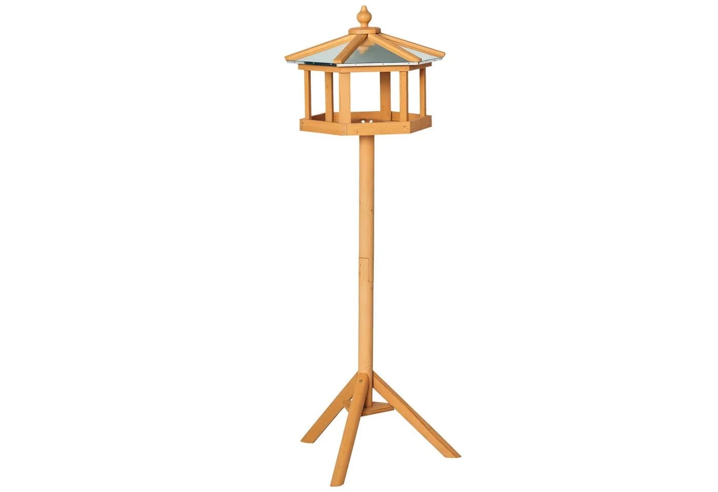 PawHut Vogelhaus mit Ständer und Zinkdach Gelb