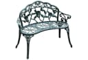 Outsunny Gartenbank 2-Sitzer Antik Grün Metall Bild 1