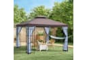 Outsunny Gartenpavillon mit Doppeldach Wasserabweisend Bild 1